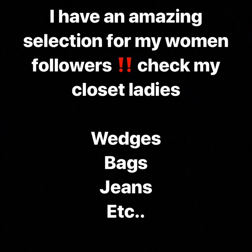 Shoes, bags. Panties bras jeans and shirts!!!